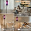 Lampe sur pied moderne galaxie mauve à intensité variable avec télécommande, pédale, abat-jour, abat-jour grand poteau d'angle pour le salon, la chambre et le bureau
