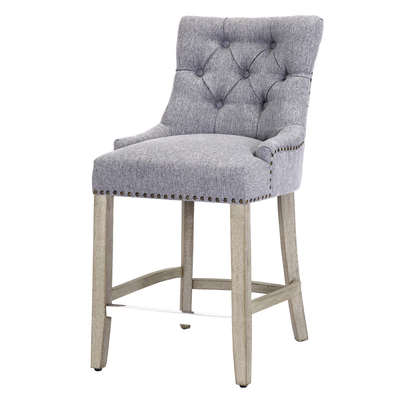 Tabouret Wren, gris, Gris antique / argent, Tabouret de bar (siège d'une hauteur de 29 po)