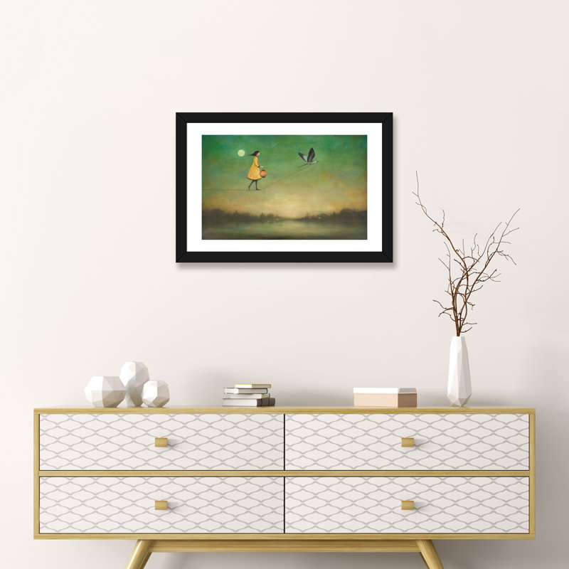 « blue moon expedition » par duy huynh-print, H 16 po x l 24 po x P 1 po, Papier avec cadre noir