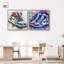 Vibrant Sneaker Energy Canvas Print Urban Sneaker Wall Art Set by Art Remedy, Black Frame, 12 x 12-1365736316-1365736304