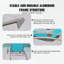 Ensemble de 2 chaises longues de piscine avec structure en aluminium, inclinable à 5 positions et conception empilable-980791919