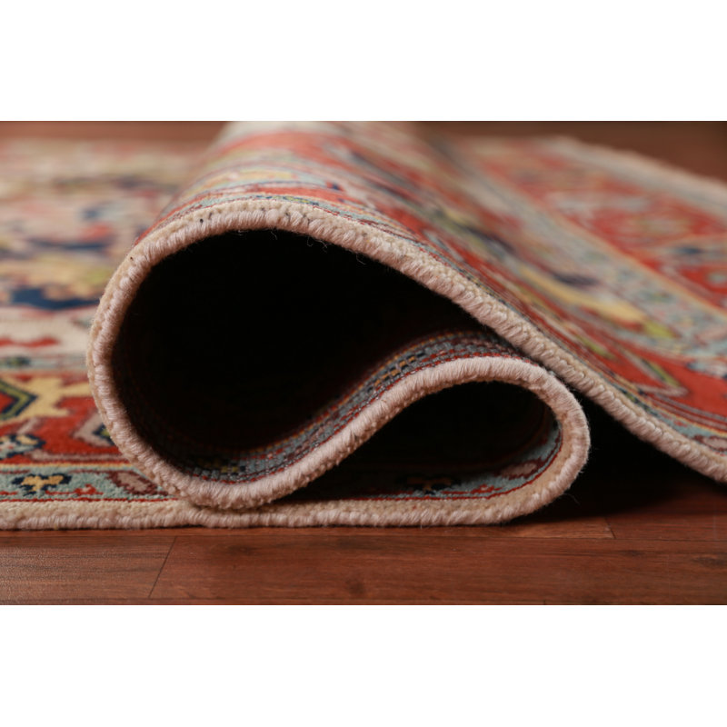 Tapis oriental ivoire en laine Medallion