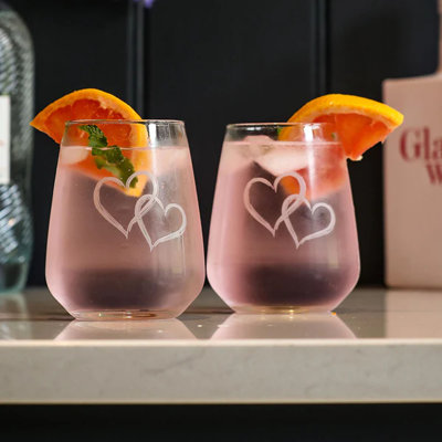 445ml Stemless Wine Glass Set