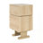 MDF CREATIVE ROTATABLE ROBOT STORAGE SIDE TABLE, NATURAL COLOR