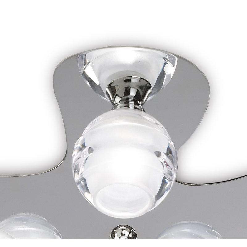 Clarabella 5-Light 110cm Flush Mount, Polished Chrome
