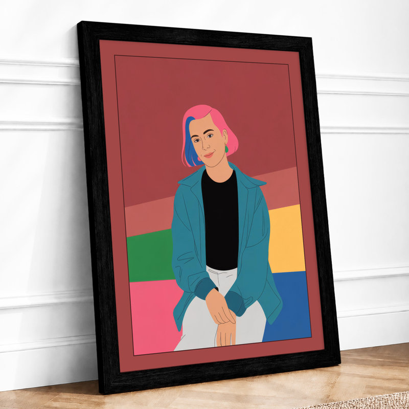 Contemplation in Colour Modern - Framed Print, A1 - 84.1 x 59.4 cm, Black