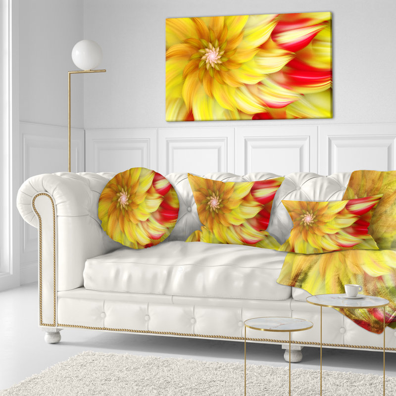 Coussin lombaire en fleur rotatif floral