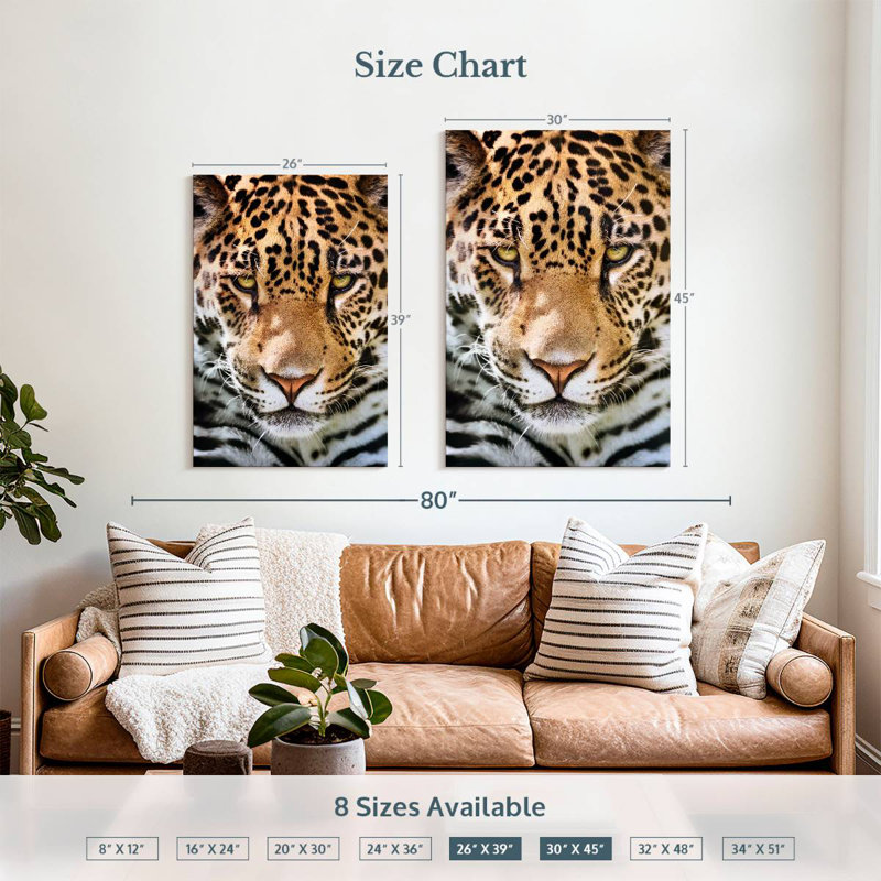 Brampt Frowning Jaguar, 39" H x 26" W