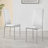 Lenworth Modern Chrome Metal and Glass Dining Table Set with 6 Luxury Faux Leather Dining Chairs-651659685