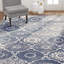 Tapis bleu marine à motif géométrique Montrel-65770433