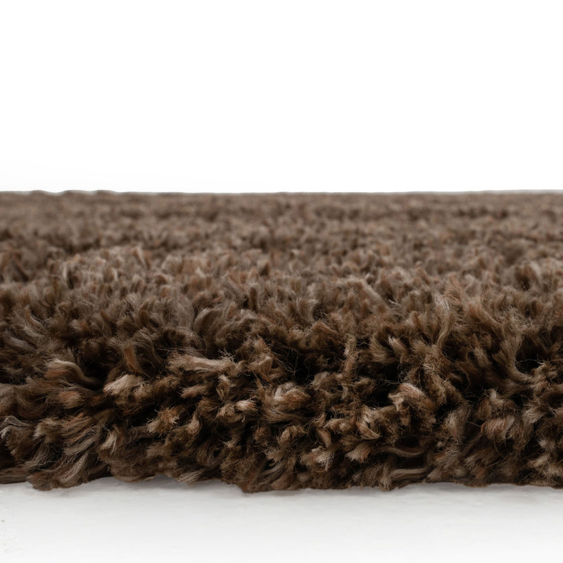 Durable Super Soft Shaggy Brown Rug, Runner 60 x 240cm
