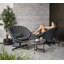 Peacock Dark Gray/Black Papasan Chair with Swivel Aluminium Base