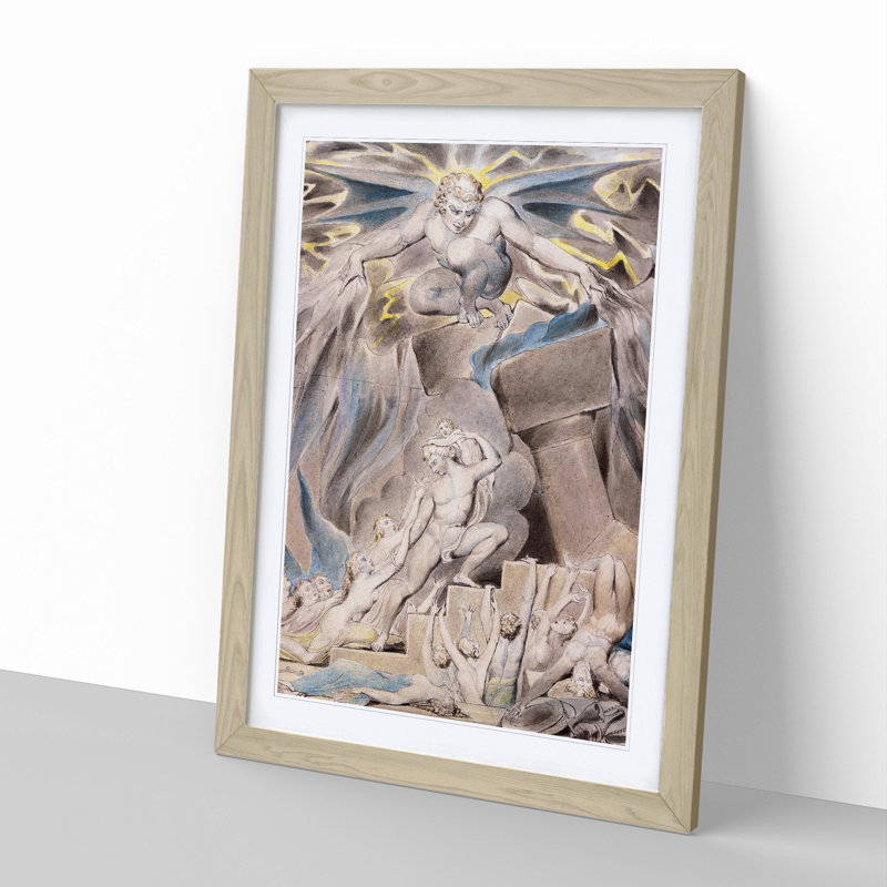 Overwhelmed by William Blake - Framed Print, 65cm H x 48cm W x 2cm D, Oak Framed