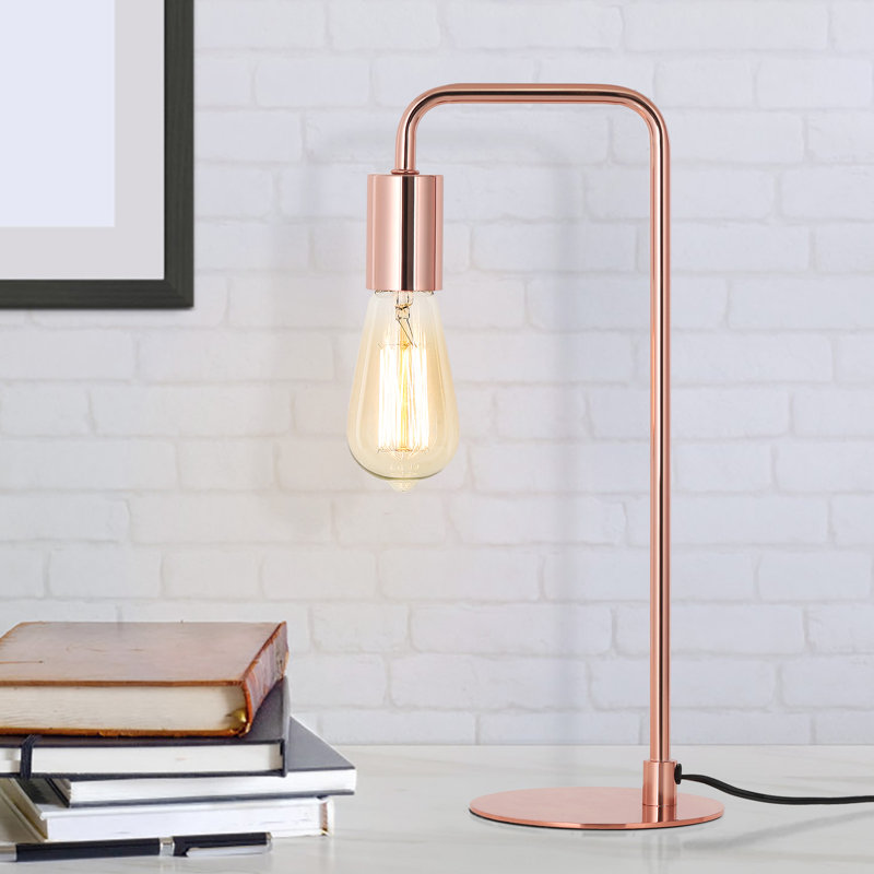 Ensemble de lampe de table arquée 15,9 "or, Rose