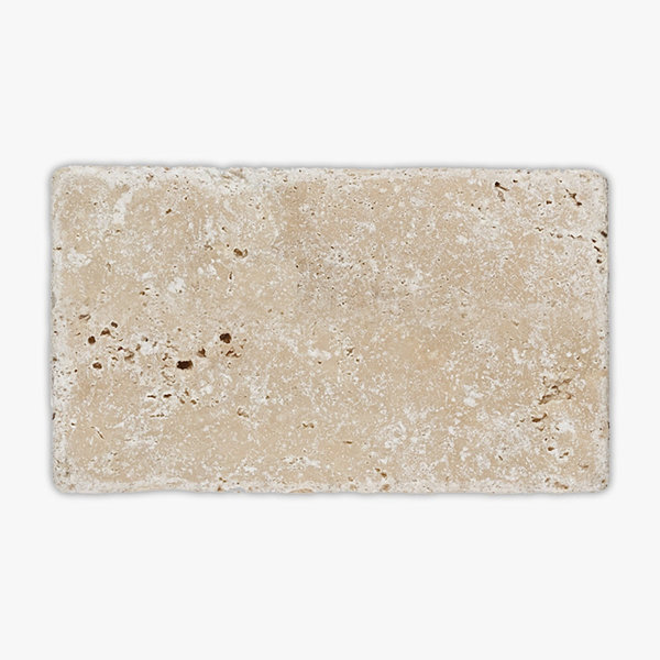 Ivory Tumbled 6x12 Travertine Paver