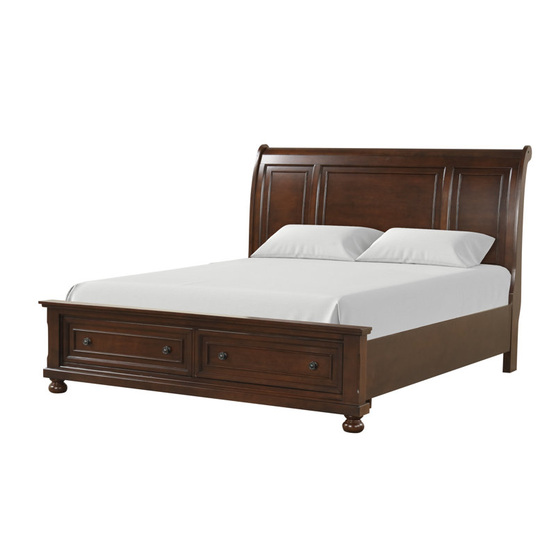 Aro C1E44722E7F54FEB94E21FB8E5AE50A4 Kingstorage Bed Rustic Cherry, King