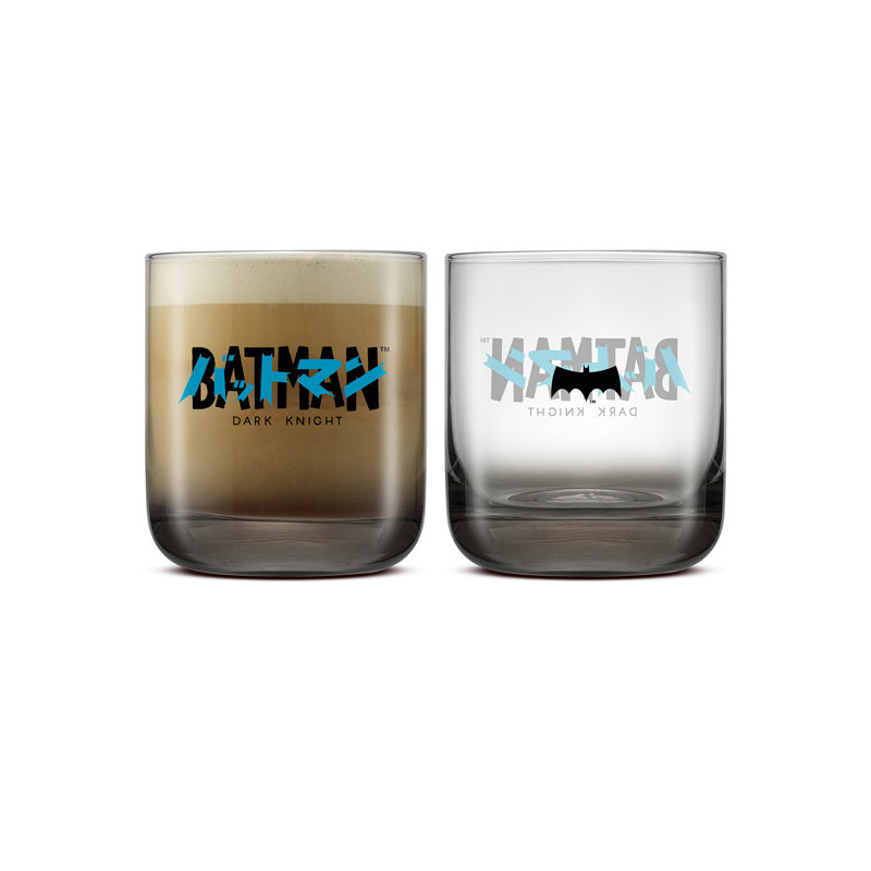 Verres courts Batman Gotham City Noir - 10 oz - ensemble de 4