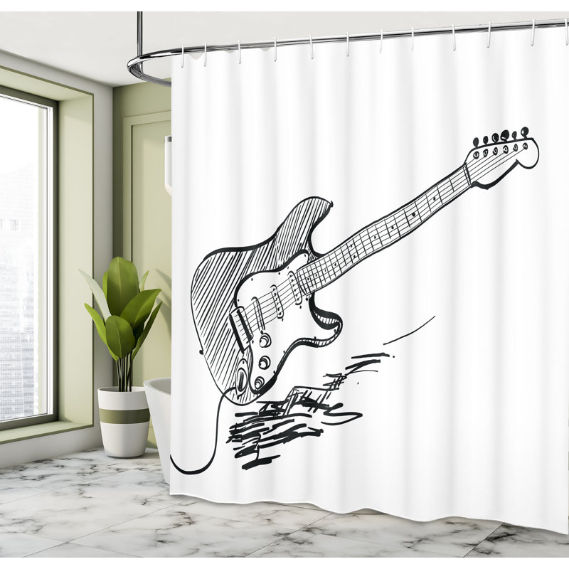 Shower Curtain with Hooks Included, 70"H x 69"W