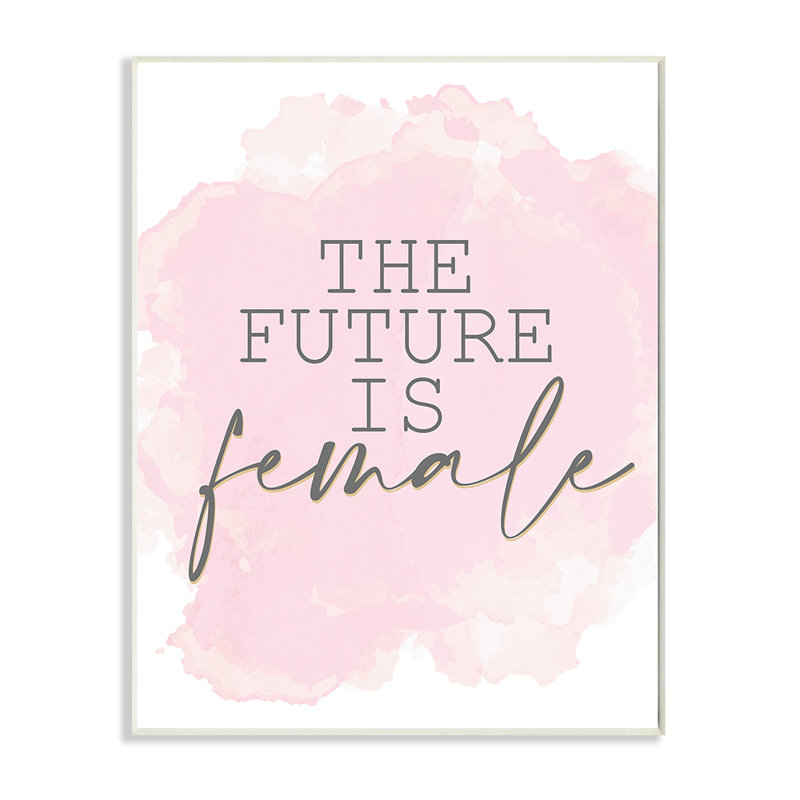 «Futur, femme, phrase abstraite, texture rose» par Kim Allen - impression d'art graphique, H 15 po x l 10 po x P 0,5 po
