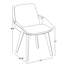 Chaise en bambou noir et similicuir noir