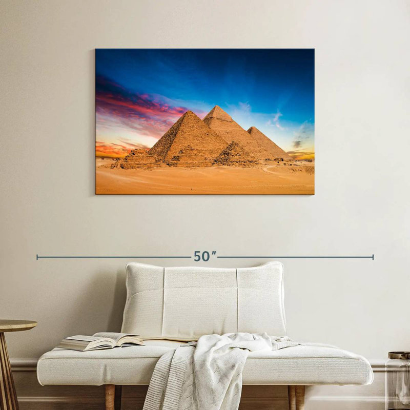 Adella Pyramids At Giza, 26" H x 39" W