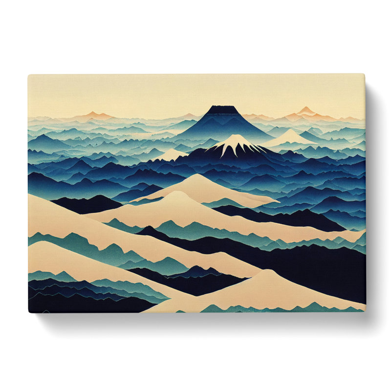 Resplendent Japanese Mountains - Wrapped Canvas, 35cm H x 50cm W x 3cm D