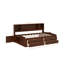 Lit capitaine pleine grandeur en bois avec tablettes, tiroirs et 2 armoires