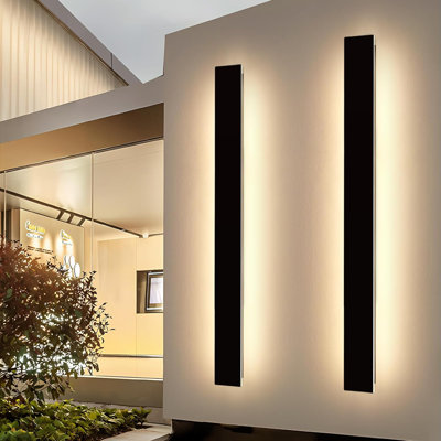 Applique murale d'extérieur 71 po à DEL pour l'extérieur pour jardin ou terrasse
