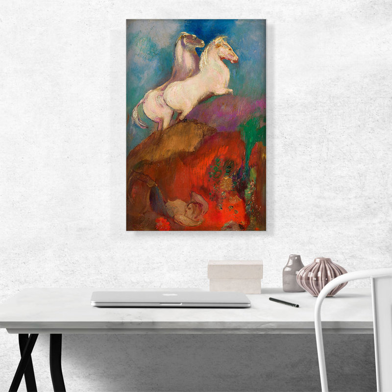 «La Chute de Phaeton 1910» par Odilon Redon, reproduction d'art sur toile tendue, H 26 po x l 18 po x P 1,5 po