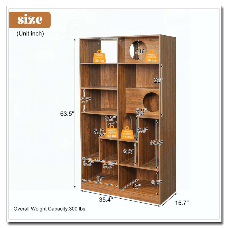 Maison pour chat moderne 2 en 1, Brun