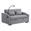 Canapé-lit convertible moderne avec lit gigogne, dossier inclinable, ports USB et rangement - causeuse 3-en-1 pour petits espaces-930224743