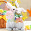 Couple de lapin de Pâques, décorations printanières, décorations de table, décorations de table pour fête, maison, mignon, lapin, jour de Pâques, couple, cadeaux, décorations