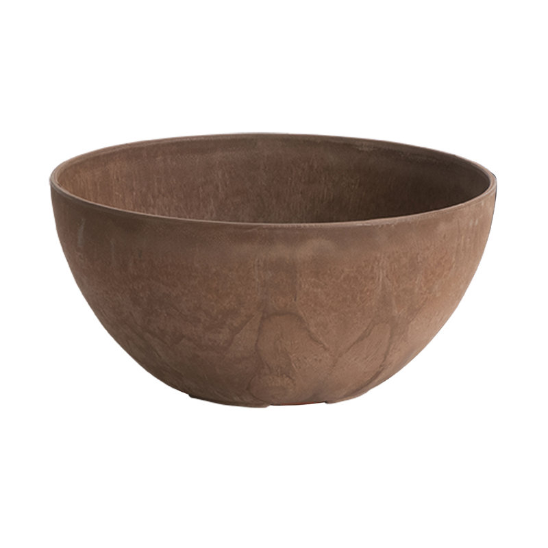 Pot à fleurs avec réservoir en pierre Pollyanna, Rouille, H 6,75 po x l 12 po x P 12 po