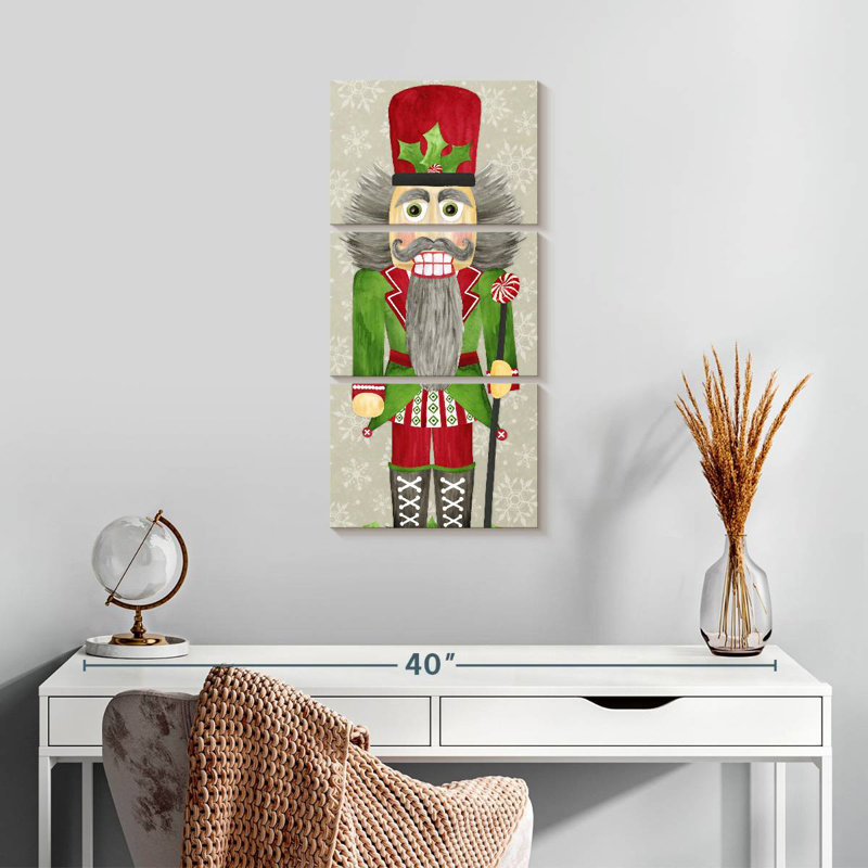 Nutcracker Christmas II, 27" H x 12" W