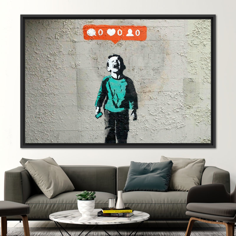 Print on Canvas, 60 cm H x 90 cm W, Black Floater Framed