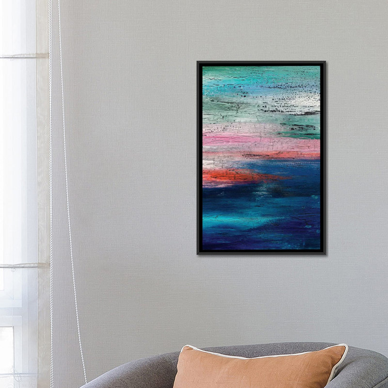 « dimanche matin », reproduction d’art sur toile, H 26 po x l 18 po x P 1,5 po, Toile avec cadre noir, Pas de tapis