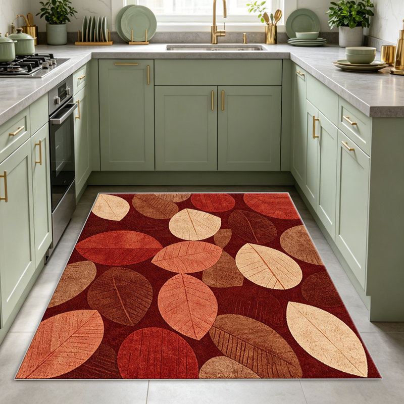Leaf Abstract   area rugs for Living Room, Soft and Comfortable, Suitable for all seasons, easy to maintain, machine washable Indoor floor mat, Under Table Farmhouse suitable for Bedroom, Dining Room, Study,  Balcony, Home Decor Patio