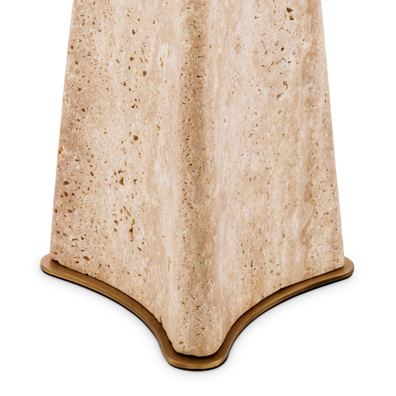 Table Lamp Benson Travertine Excl Shade
