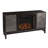 Lucely 54.25'' W Brown/Antique Silver Electric Fireplace