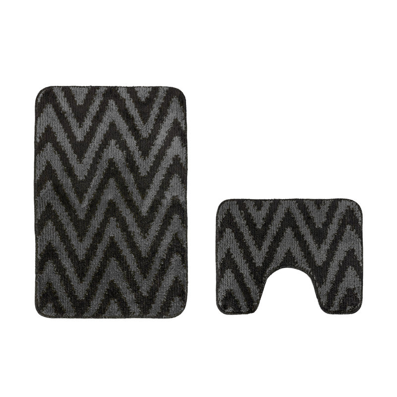 Sedric Polypropylene Plastic Non-Slip Bath Mat, Charcoal