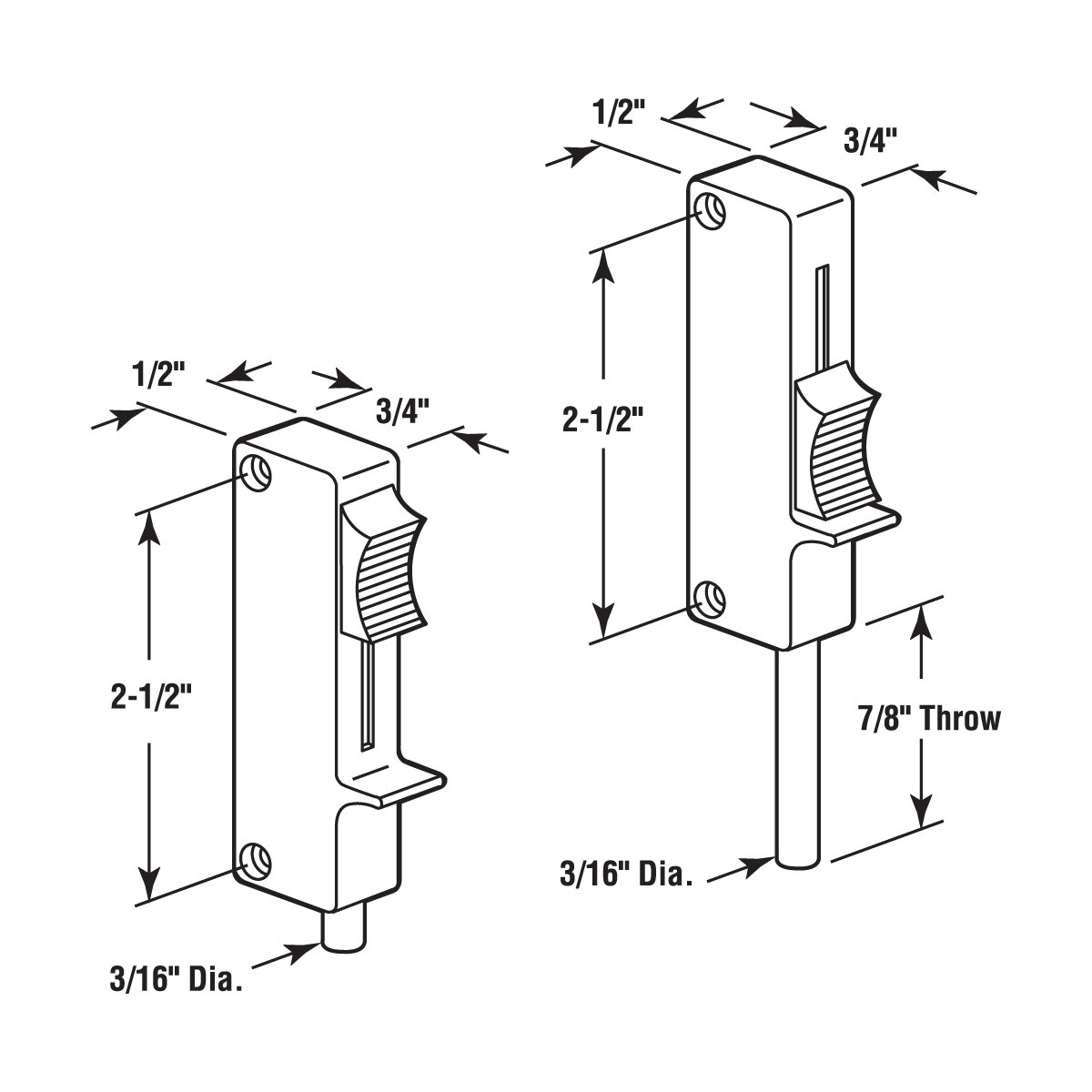 Prime-Line White, Plastic, Sliding Window Lock, Edge Mount (Single Pack ...