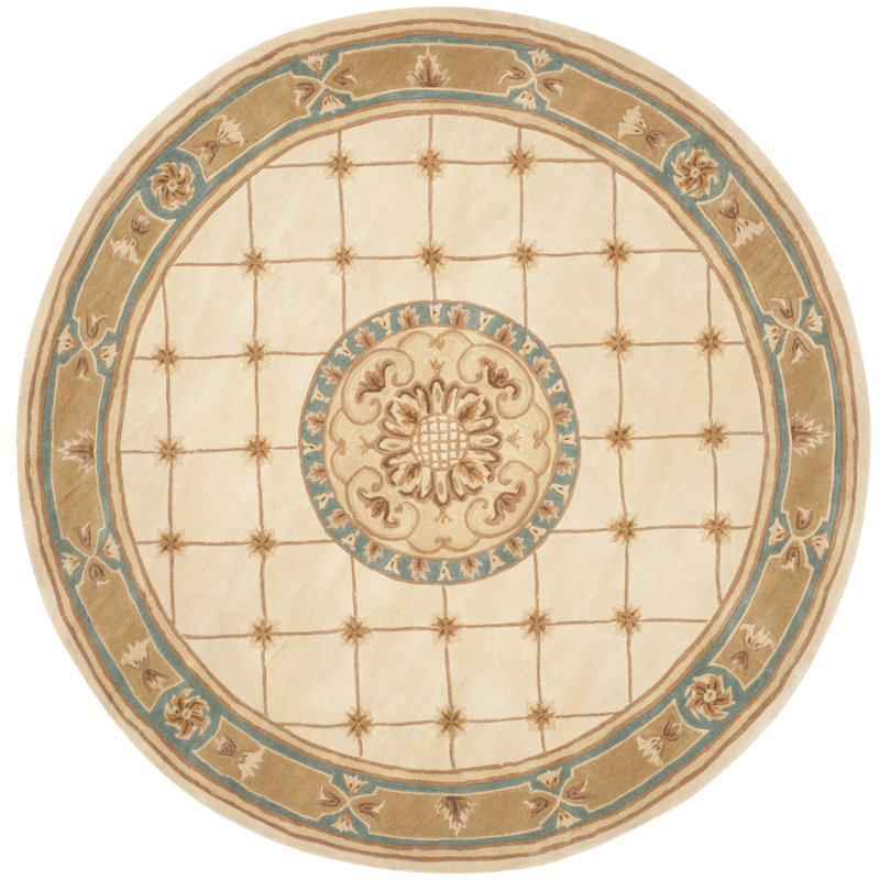 Naples Hand Tufted Wool Pile Oriental Rug, Round 8'