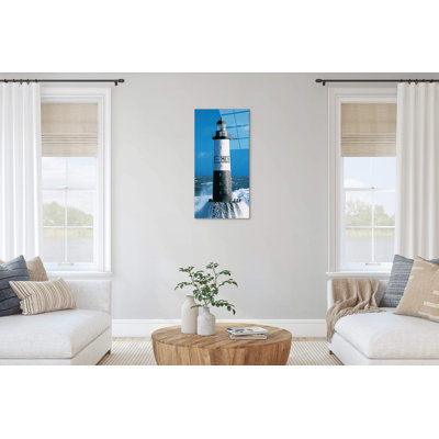 Lighthouse By Art Studio 100cm H X 50cm W CrystalArt Material Acrylic Glass Effect, Frameless Panel Lightweight Ready to Hang