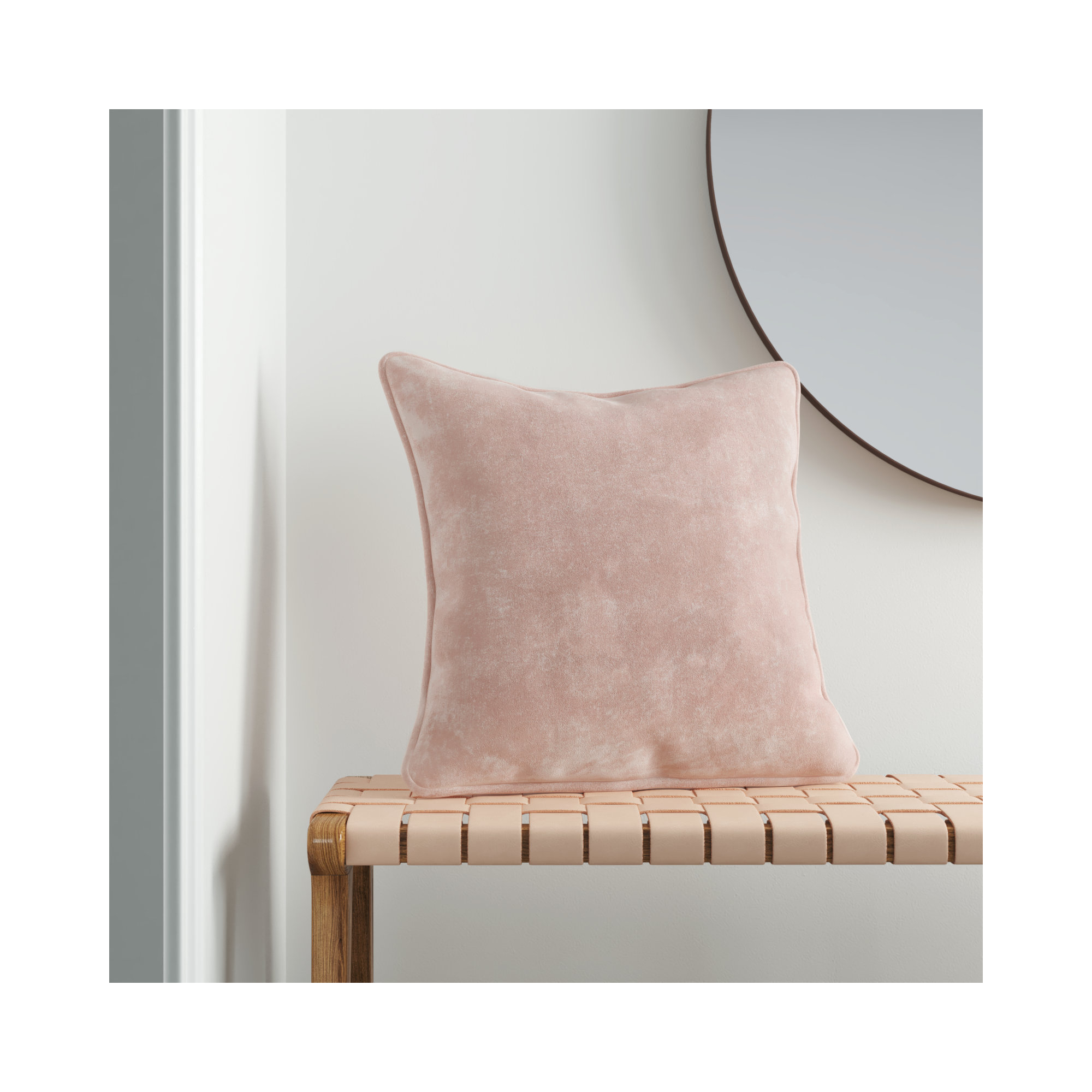 Roseline Velvet Pillow Cover, Pillow Cover Only - No Insert, Green