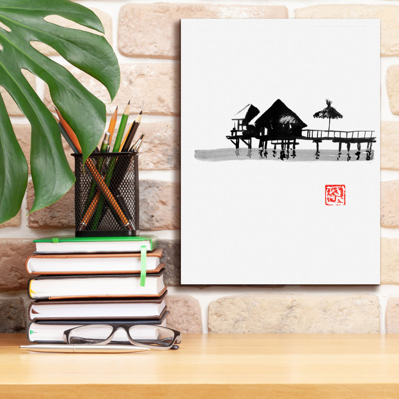 «Bungalow» par Pechane, art mural sur toile, H 16 po x l 12 po x P 0,75 po