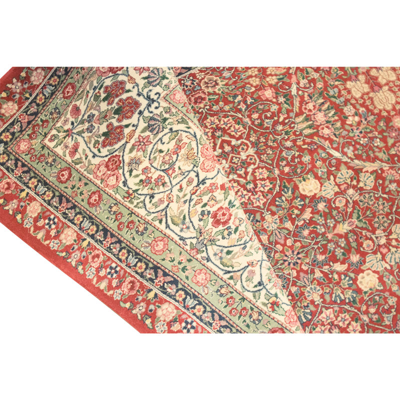 Tapis rectangulaire en laine noué à la main