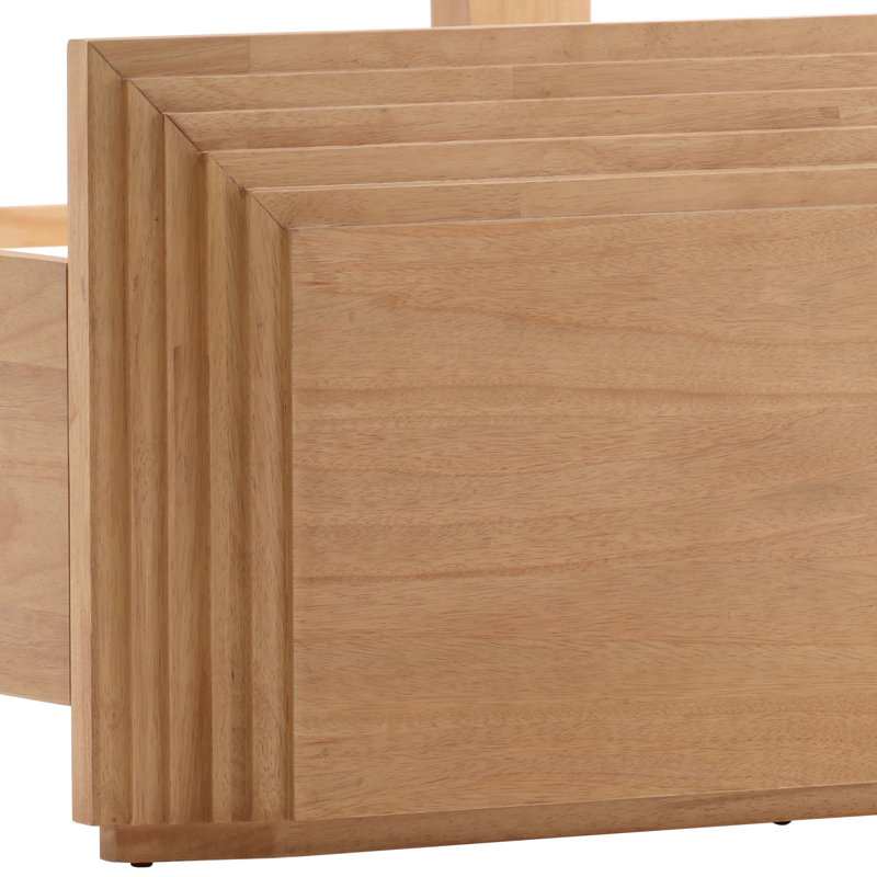 Aeris Rubberwood Platform Bed, Natural, Queen