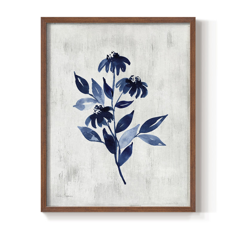 Wild Indigo I, reproduction encadrée - bois massif, H 20 po x l 16 po, Brun