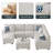 Flexible Combination Module Reversible Sectional Sofa-1654162704