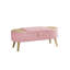 Banc de rangement repose-pieds en tissu avec repose-pieds